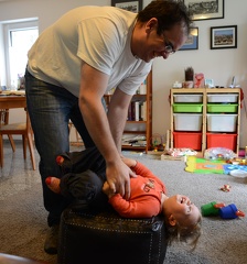 Wrestling with daddy